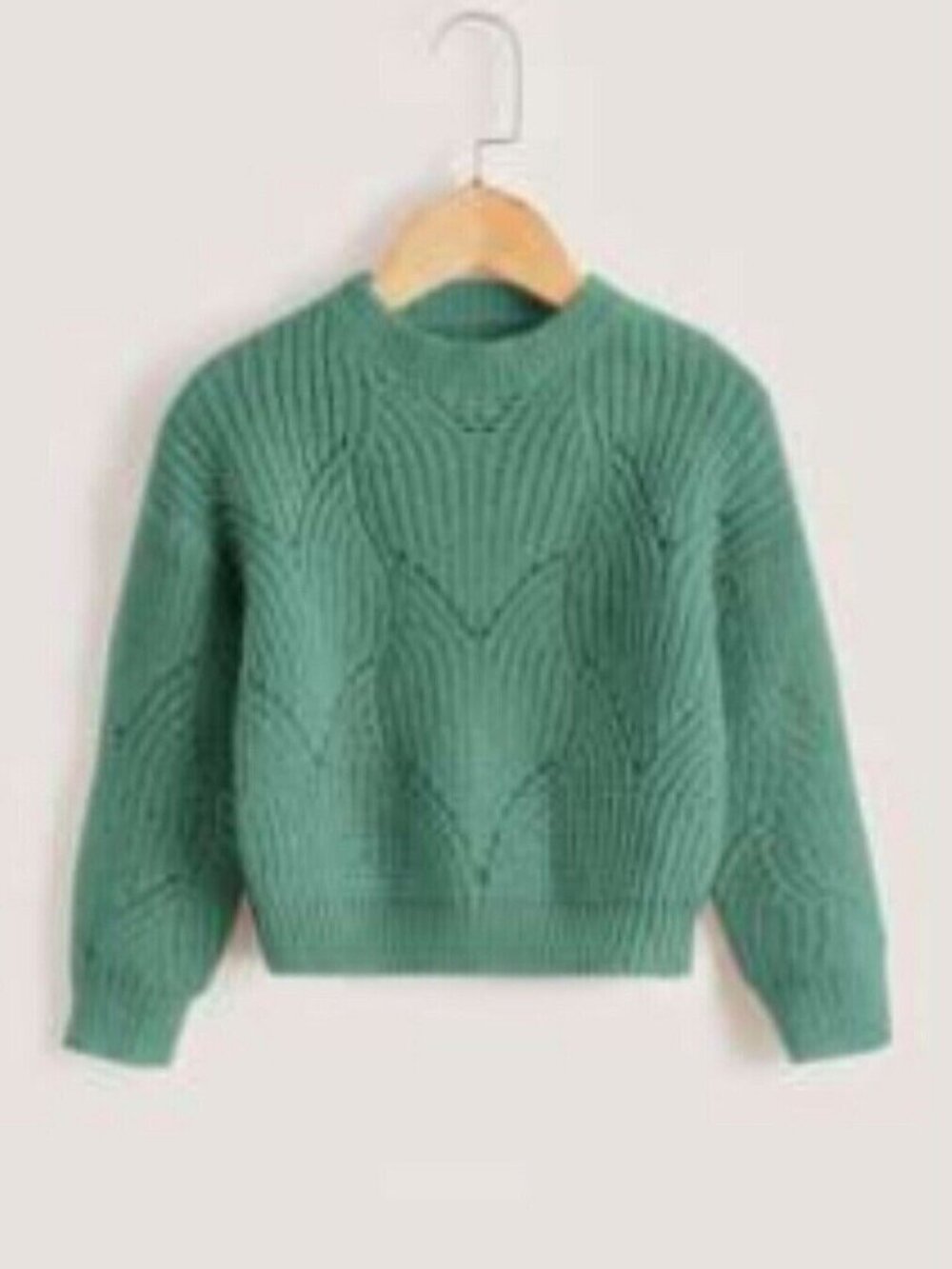 Girl Pullover Casual Sweater Spring Mint Green Everyday School St. Patrick's 5